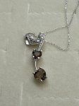 Smoky Quartz Fallin Hearts Pendant