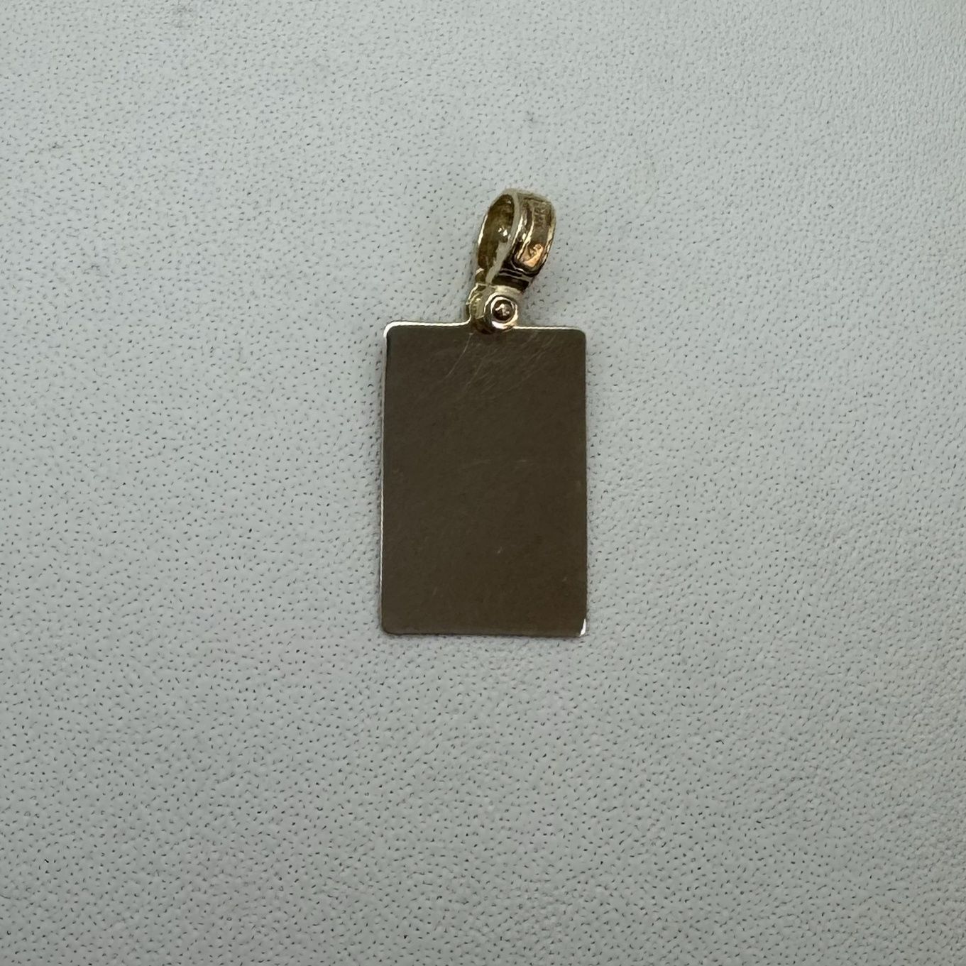 Gold Engravable Square Pendant