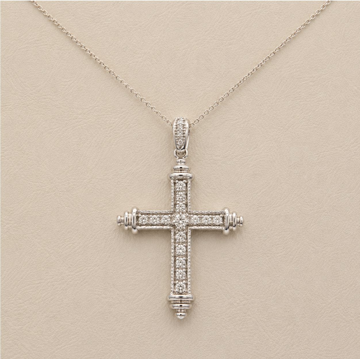 Designer Vintage Diamond Cross Pendant