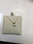Solitaire Dia Pendant w/Chain