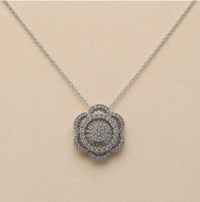 Diamond (1.75ct) Flower Pendant