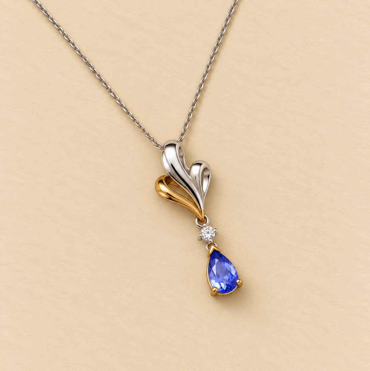 Two-Tone Amethyst and Diamond Pendant