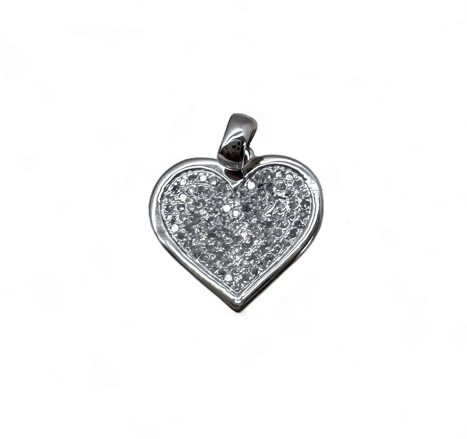 Diamond Filled Heart Pendant