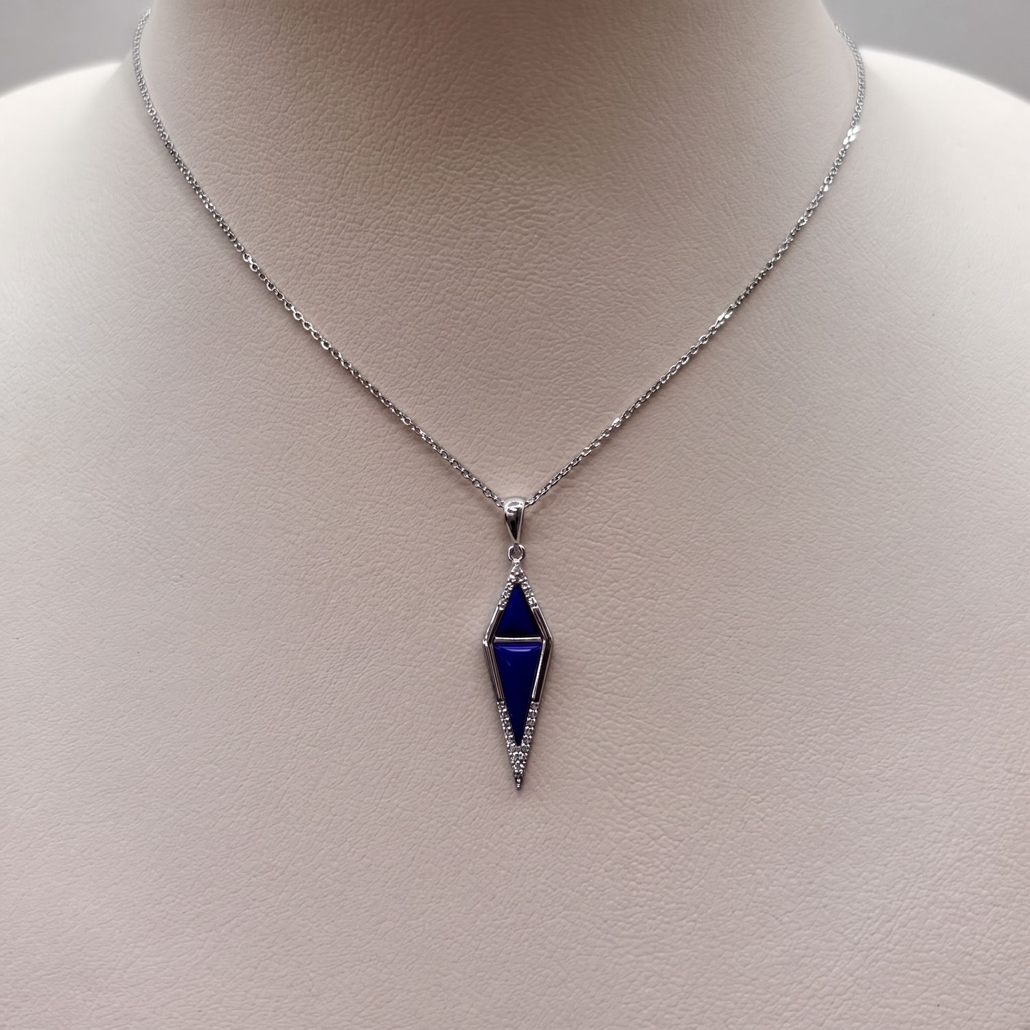Lapis Lazuli &amp; Diamond Kite Pendant