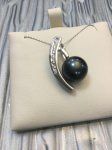 14kt white gold Tahitian Pearl Necklace