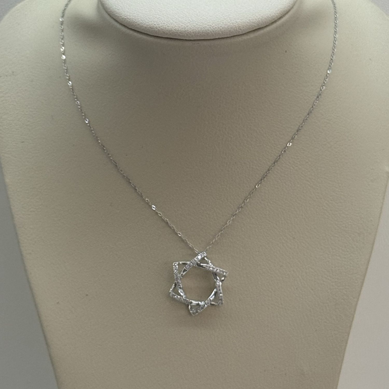 Dia Star of David Pendant