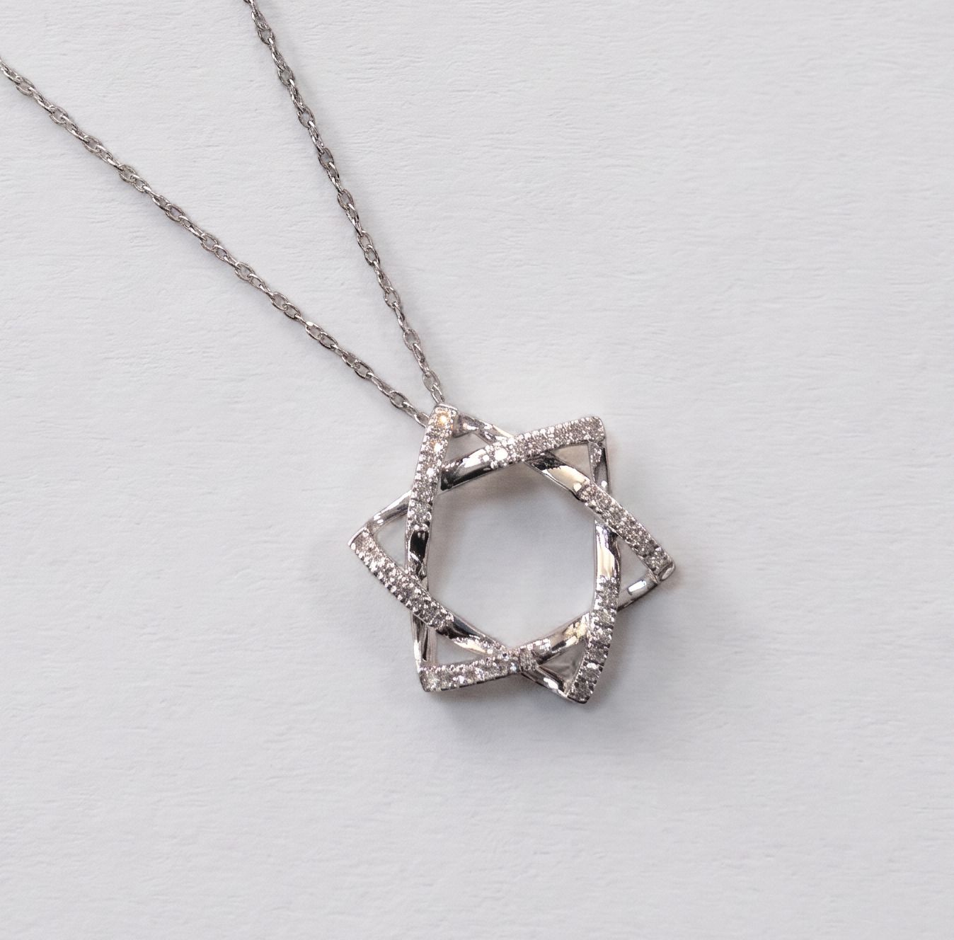 Star of David Diamond Pendant