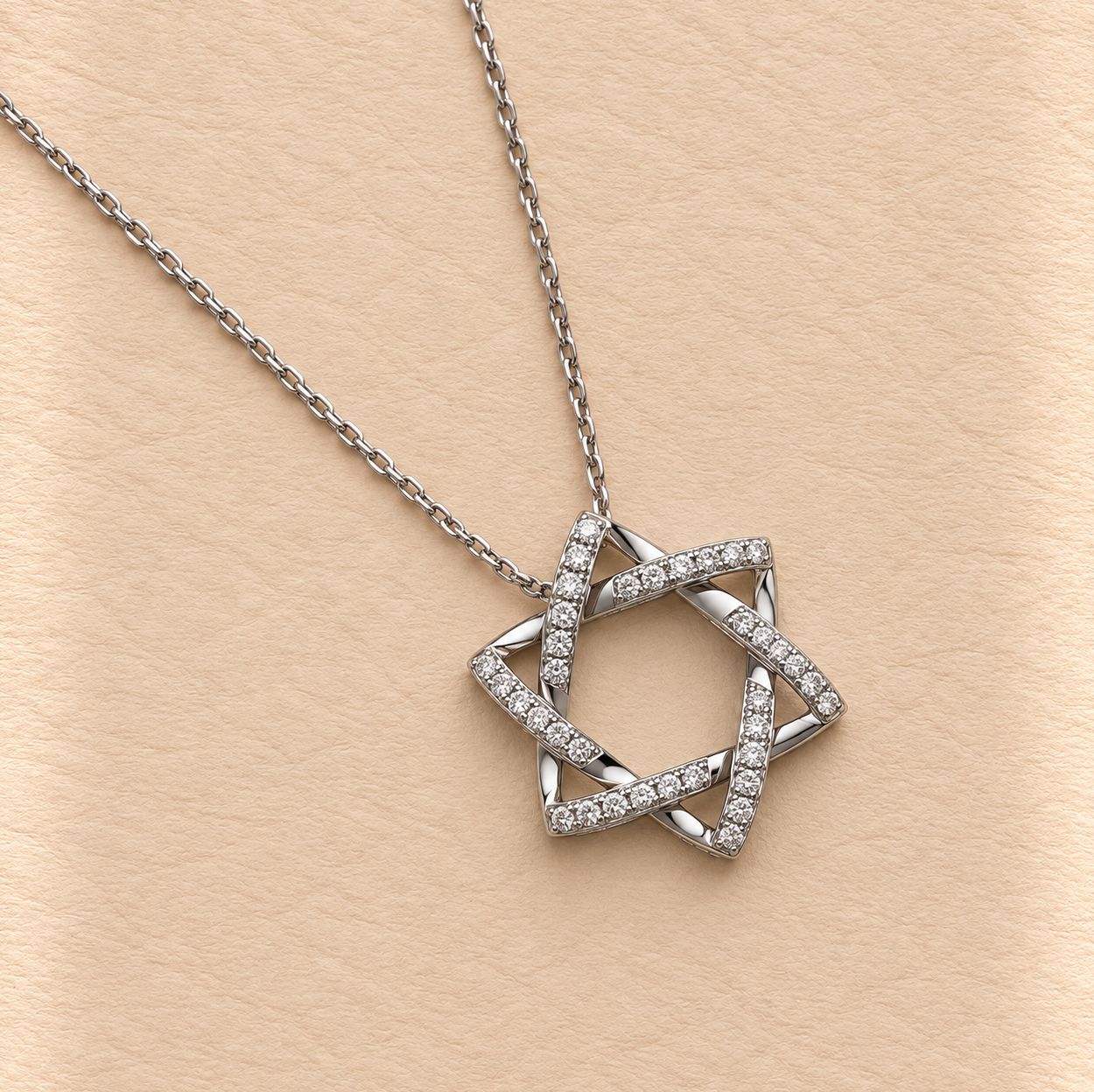 Star of David Diamond Pendant