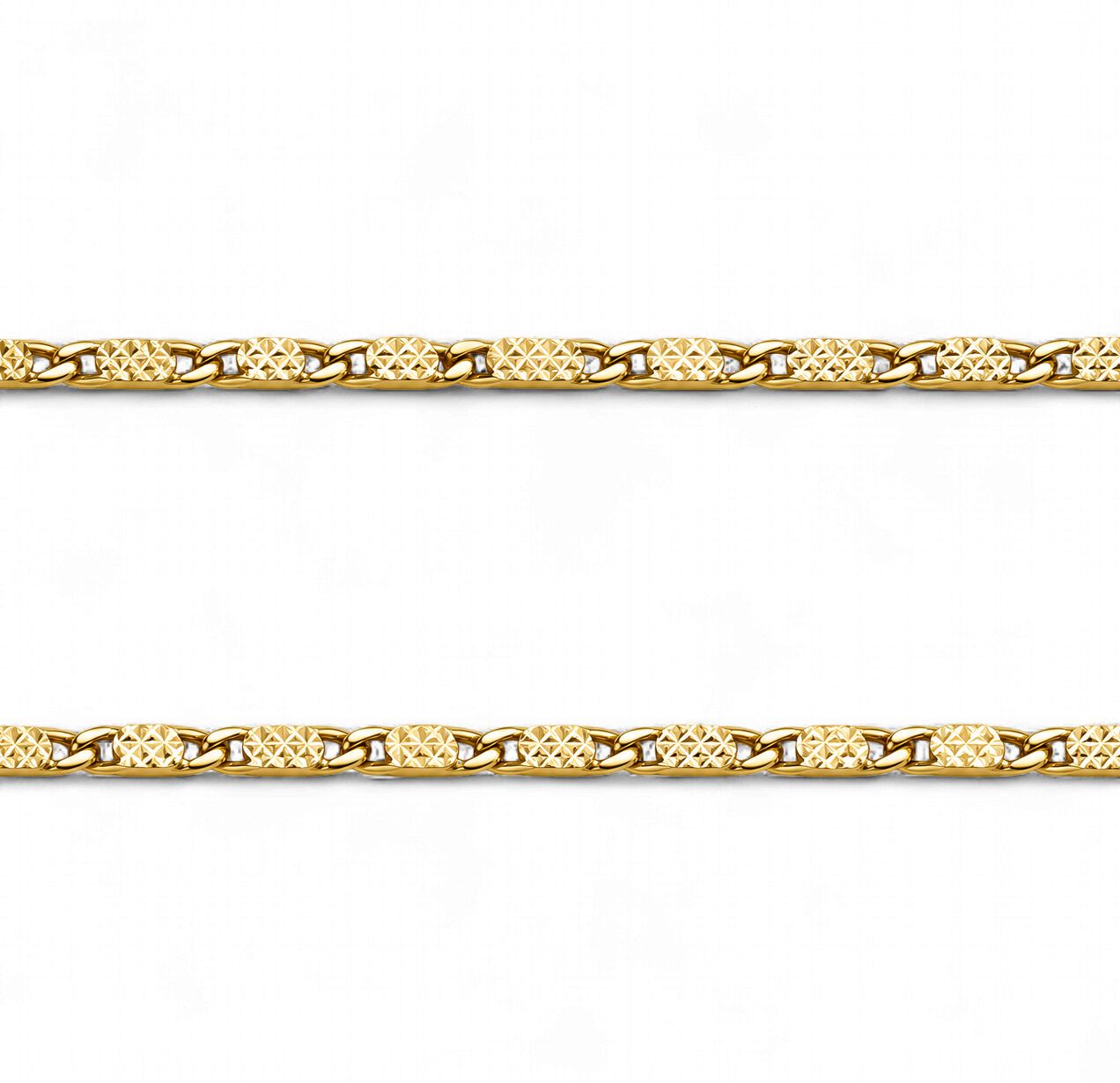 Gold Bar Chain (5.6g), Material: Textured Bar