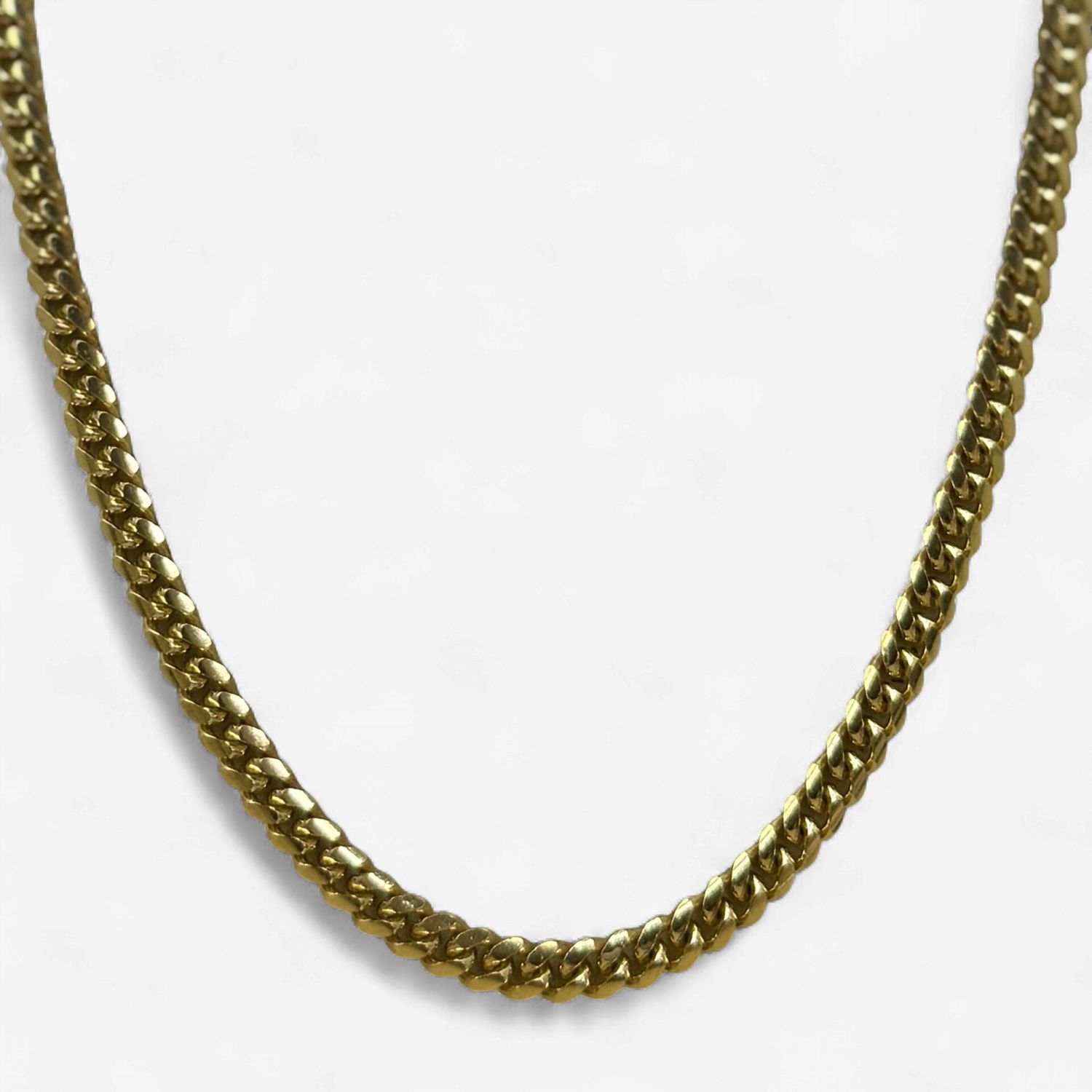 10KY Mens Gold Curb Chain (24in)
