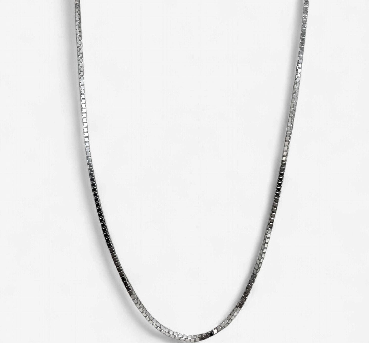 10k White Gold Box Chain (3.2g) (20in/22in)