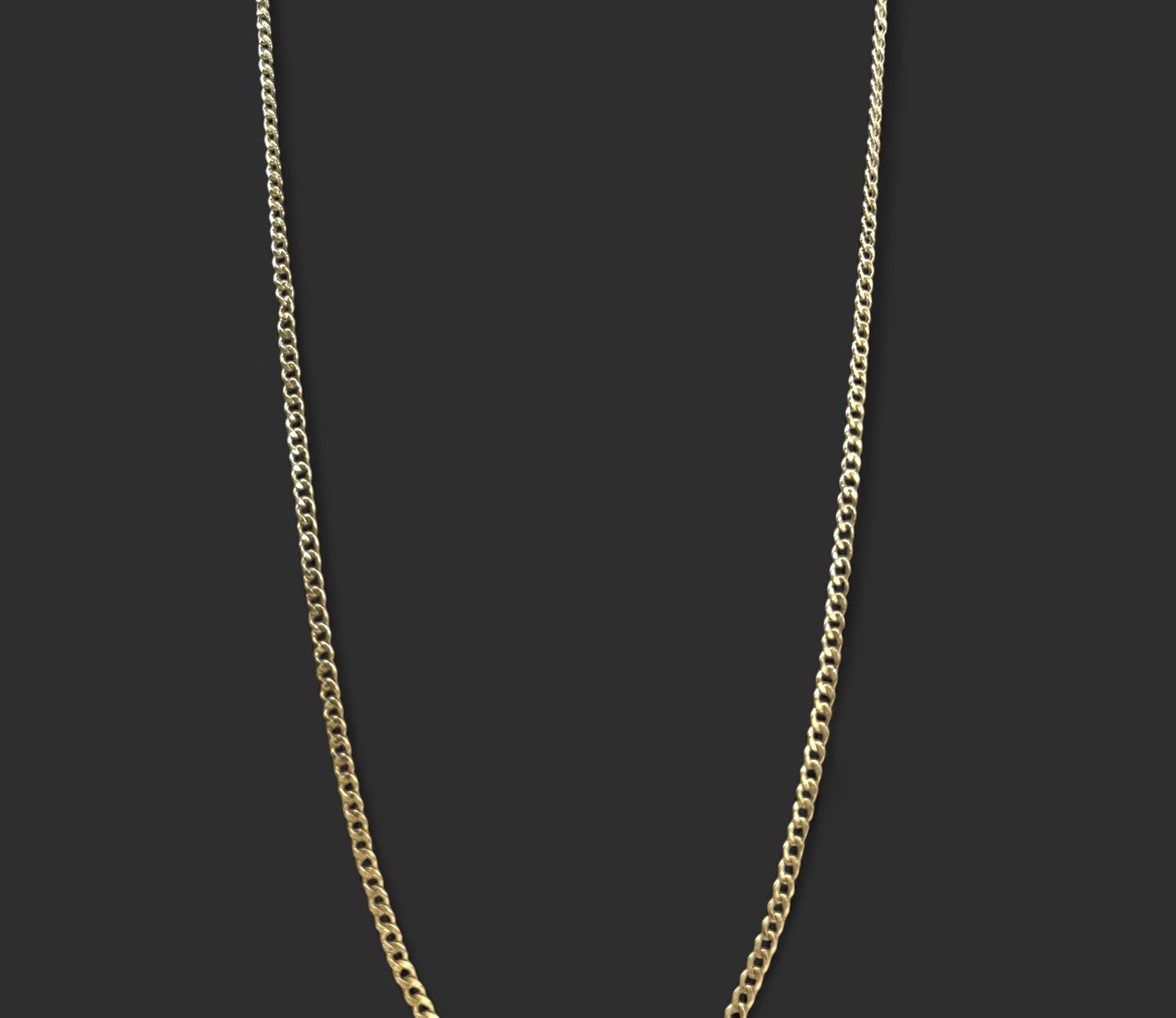 10kt 2.1mm HC YG 20in Chain