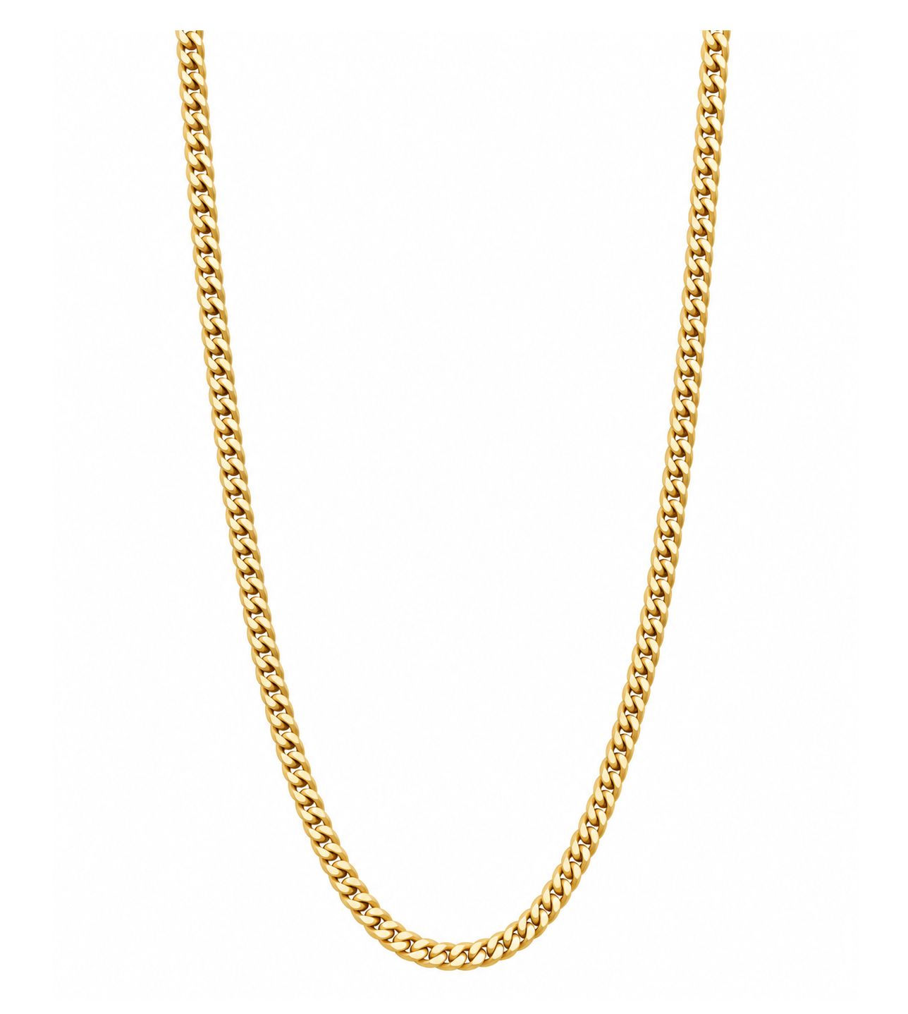 Gold 2.1mm Curb Chain (1.6g-1.7g)