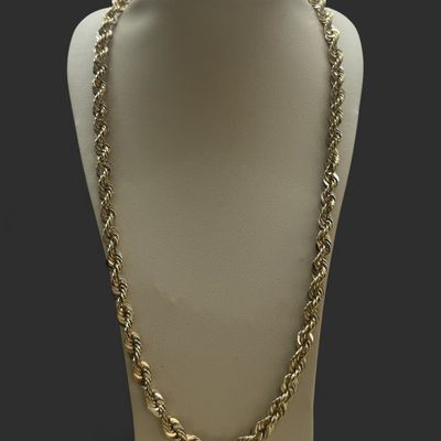 10kt 5.5MM HSL Rope 20IN YG Chain