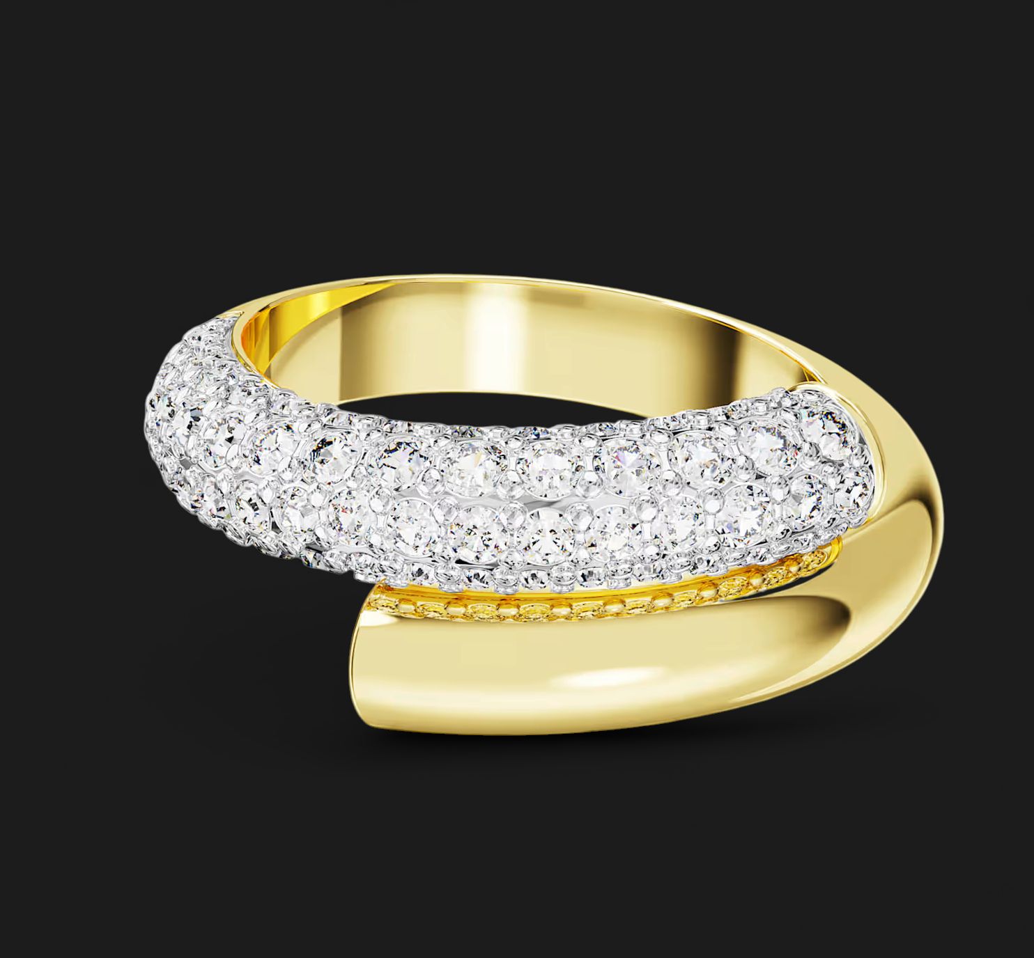 Dextera Ring, White, Gold-Tone (Size 52) 5668813