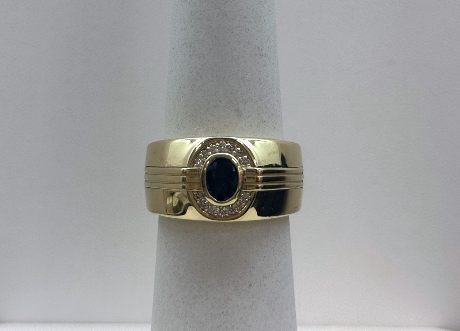 14KY Men's Sapphire Class Ring