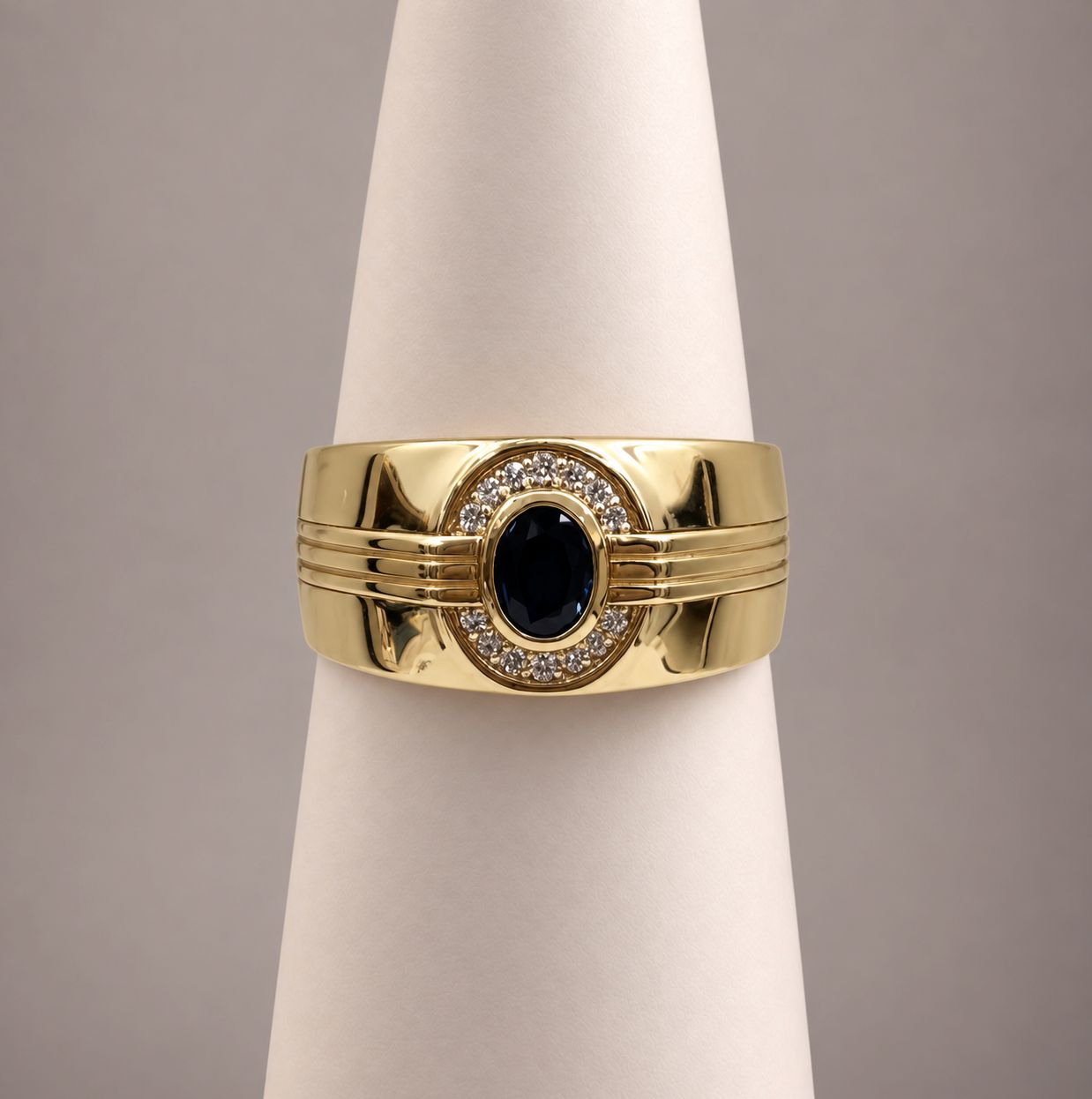 Men's Sapphire Class Ring (Size 10.5-Resizeable)