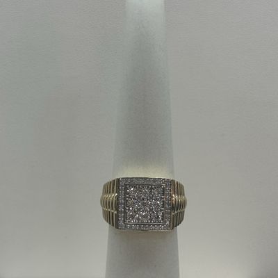 Mens Gold Ring 0.5ct tdw