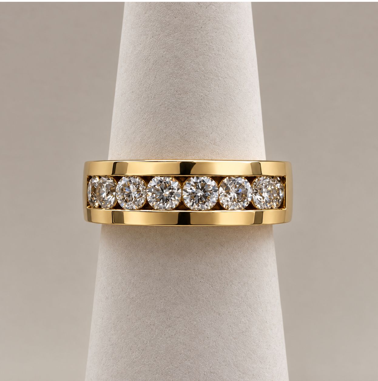 Men's Gold Channel Set Diamond Ring (10.5g)