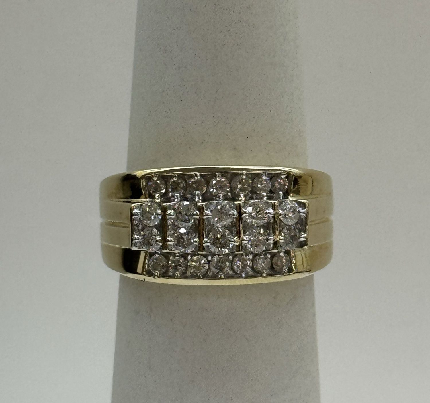 10KY Men's Diamond Ring (Size 10/Resizable) (6.0g)