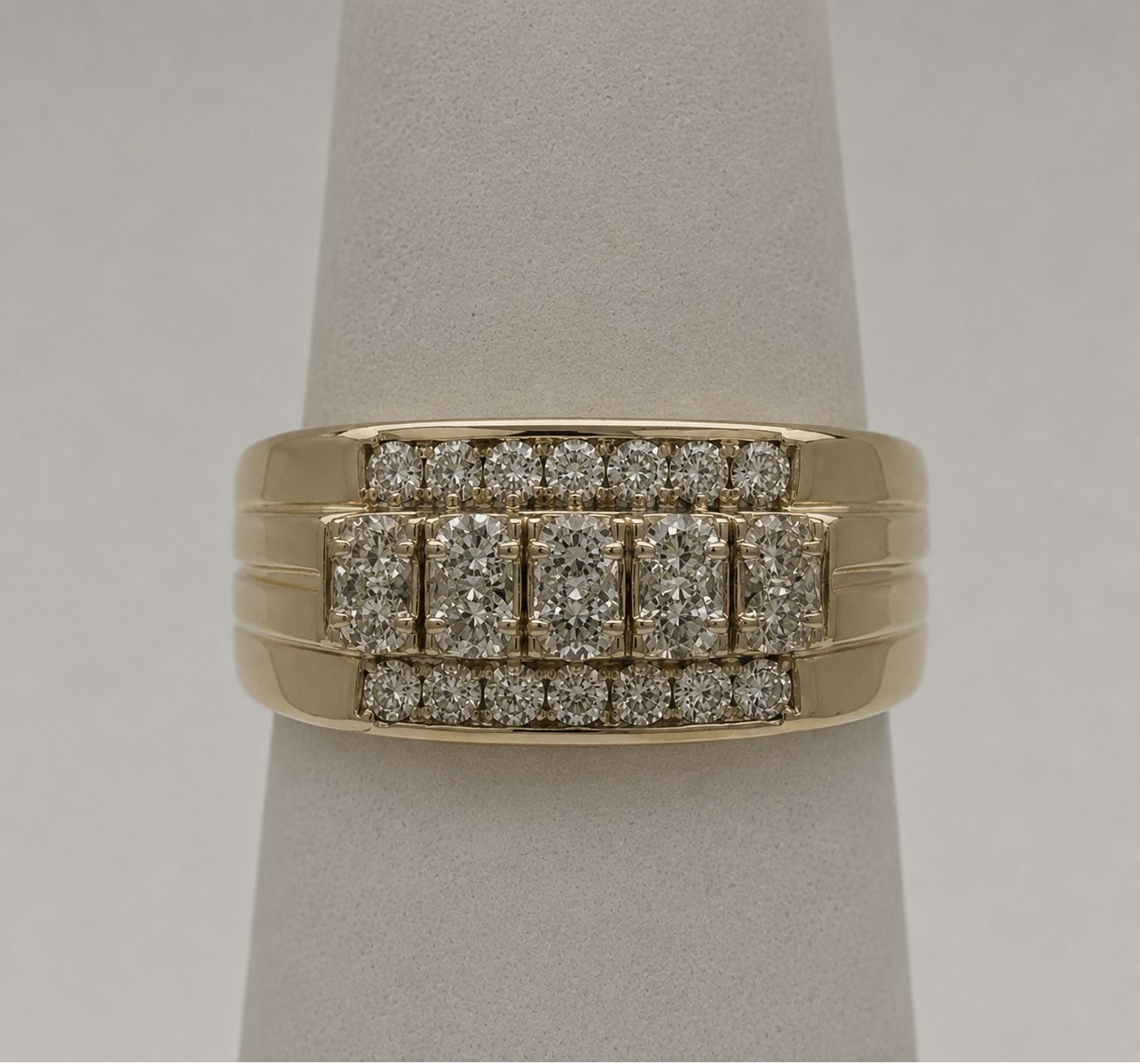 10KY Men's Diamond Ring (Size 10/Resizable) (6.0g)