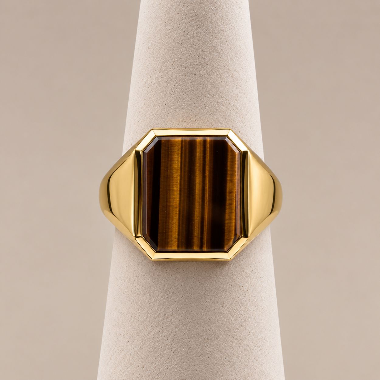 Men's  Gold Tiger Eye Ring  (5.7g)