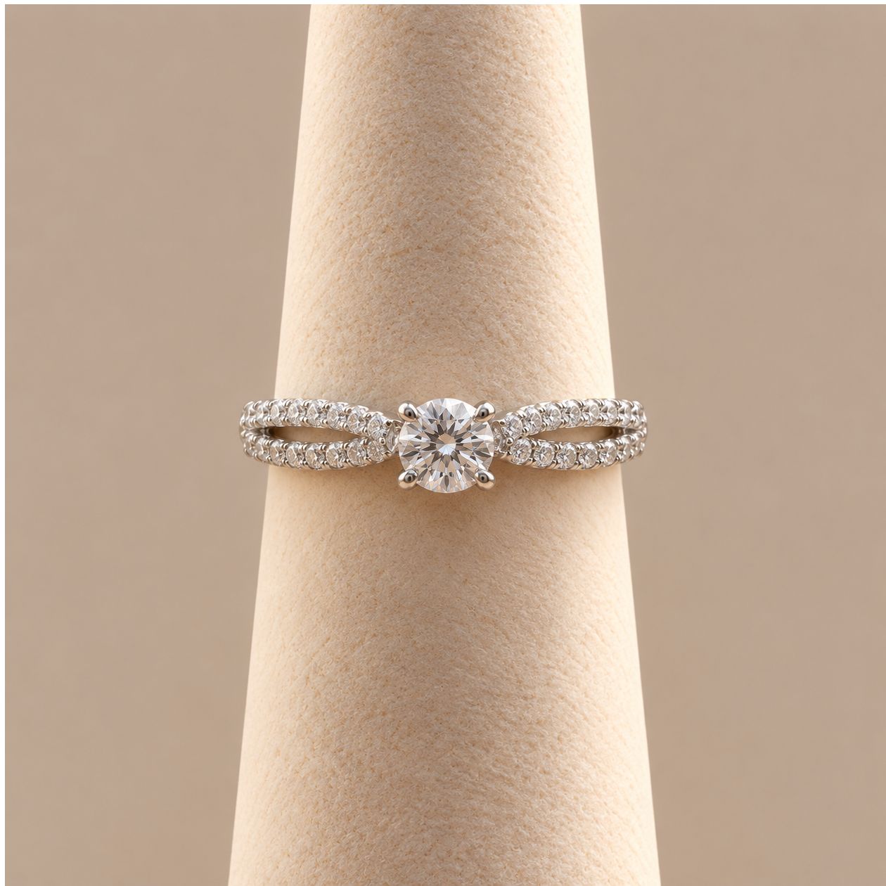 "Double V" Diamond Ring