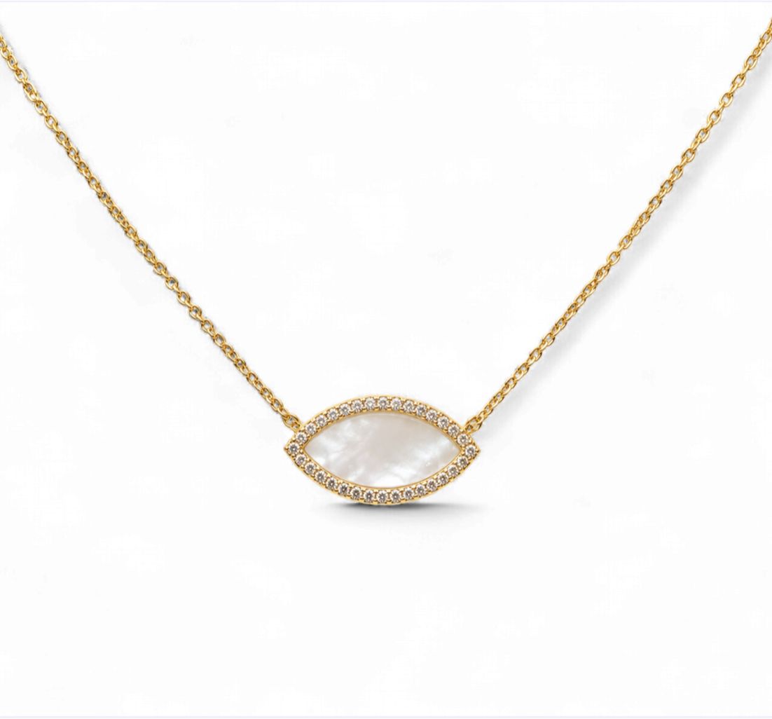 Mother of Pearl Valencia Diamond Pendant
