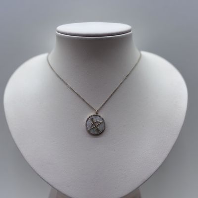 14KY Sagittarius Diamond Pendant Bassali