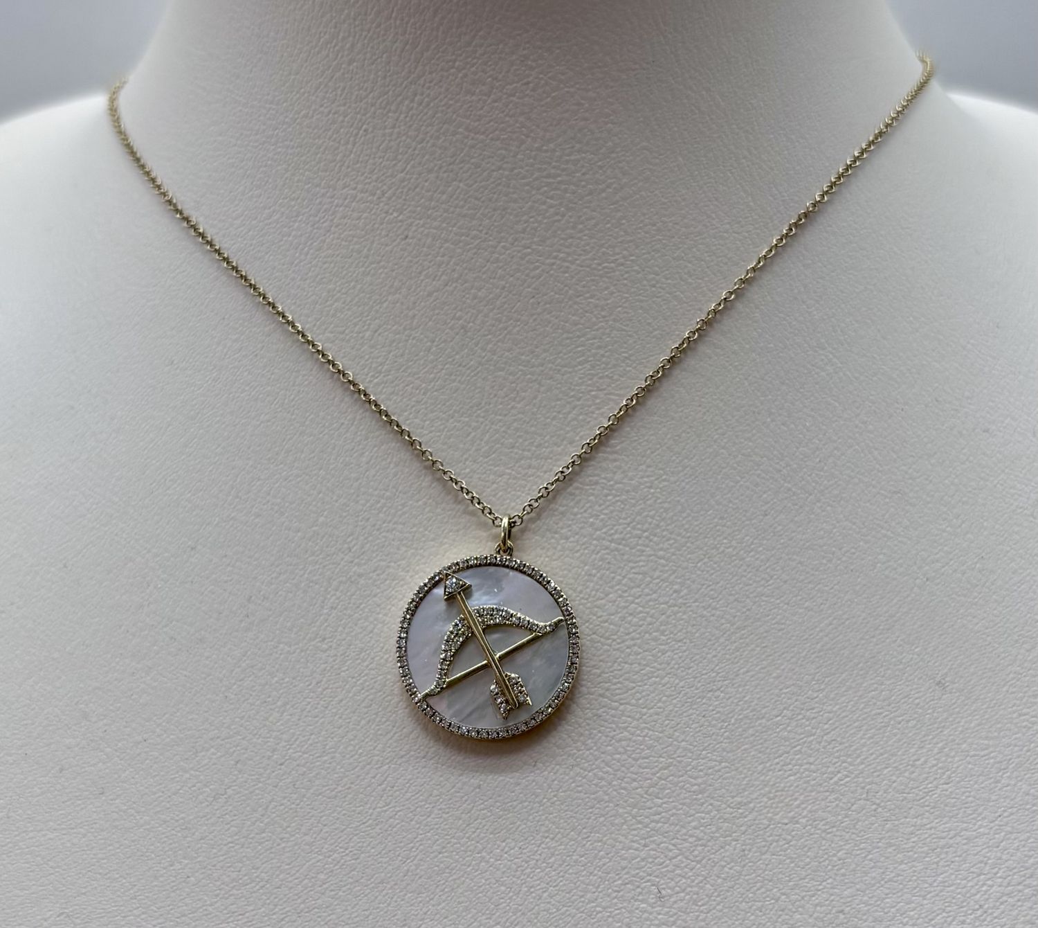 14KY Sagittarius Diamond Pendant