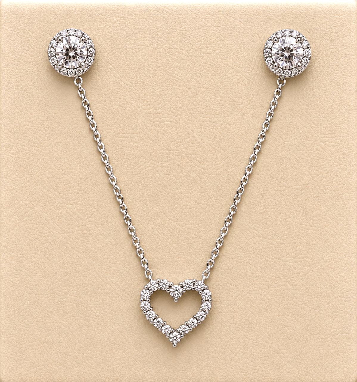 Open Heart Diamond Pendant
