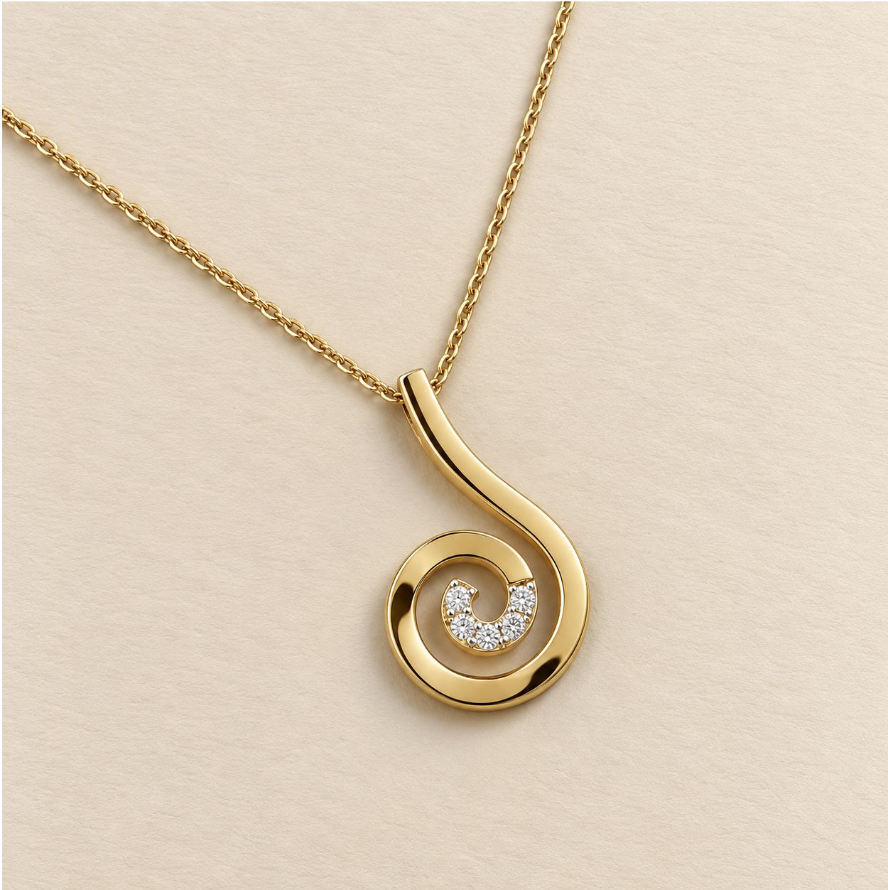Curl Diamond Pendant