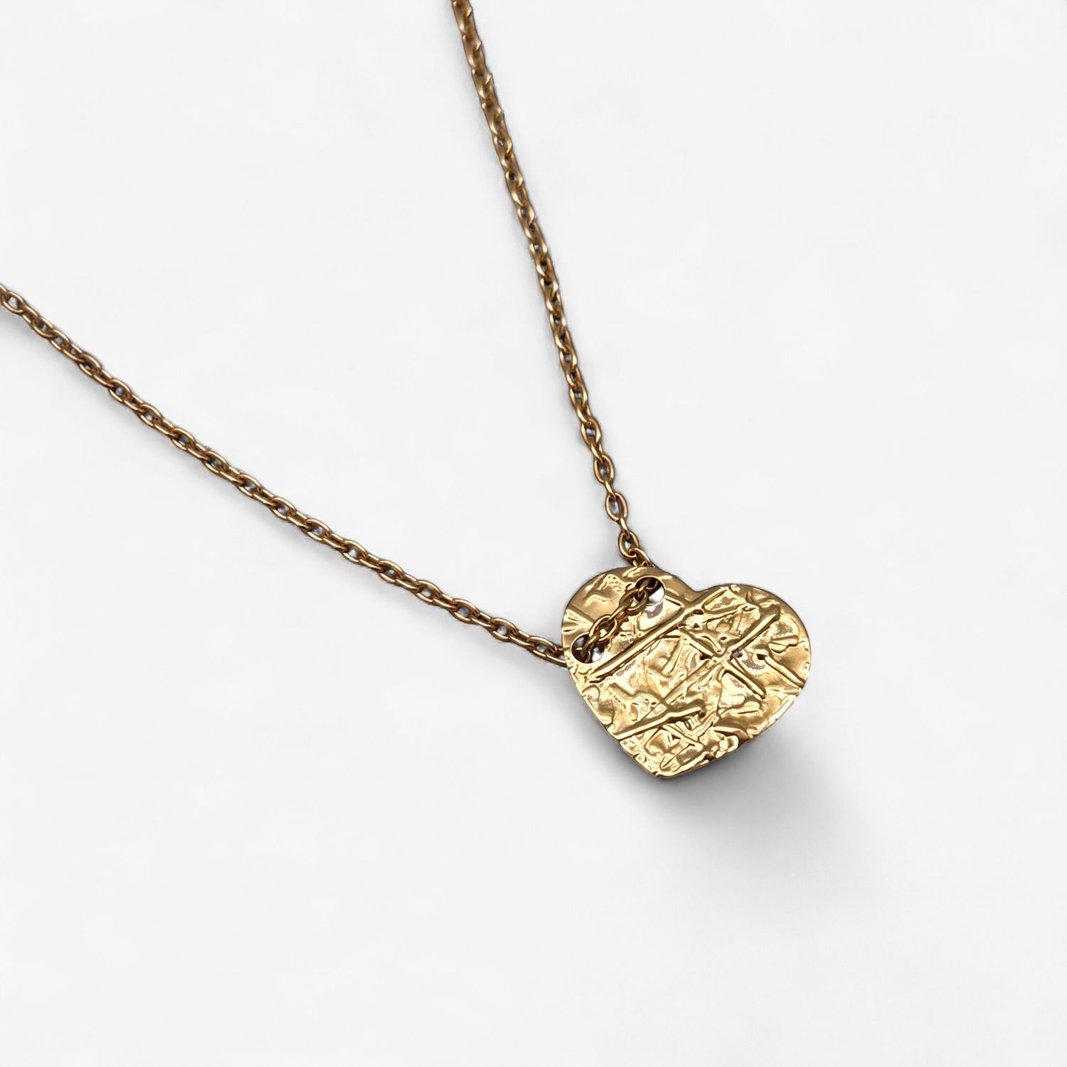 Rose Gold Heart Pendant with Chain (1.6g)