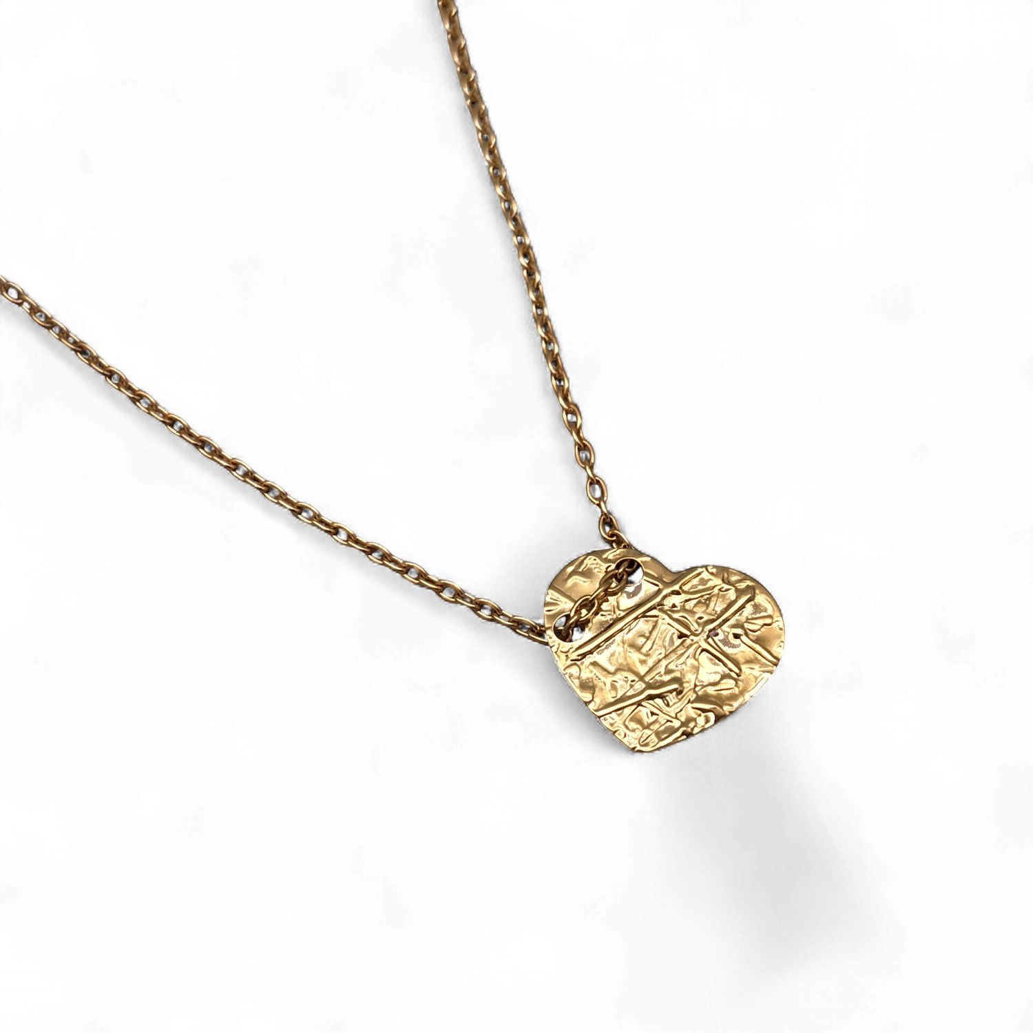 Rose Gold Heart Pendant with Chain (1.6g)