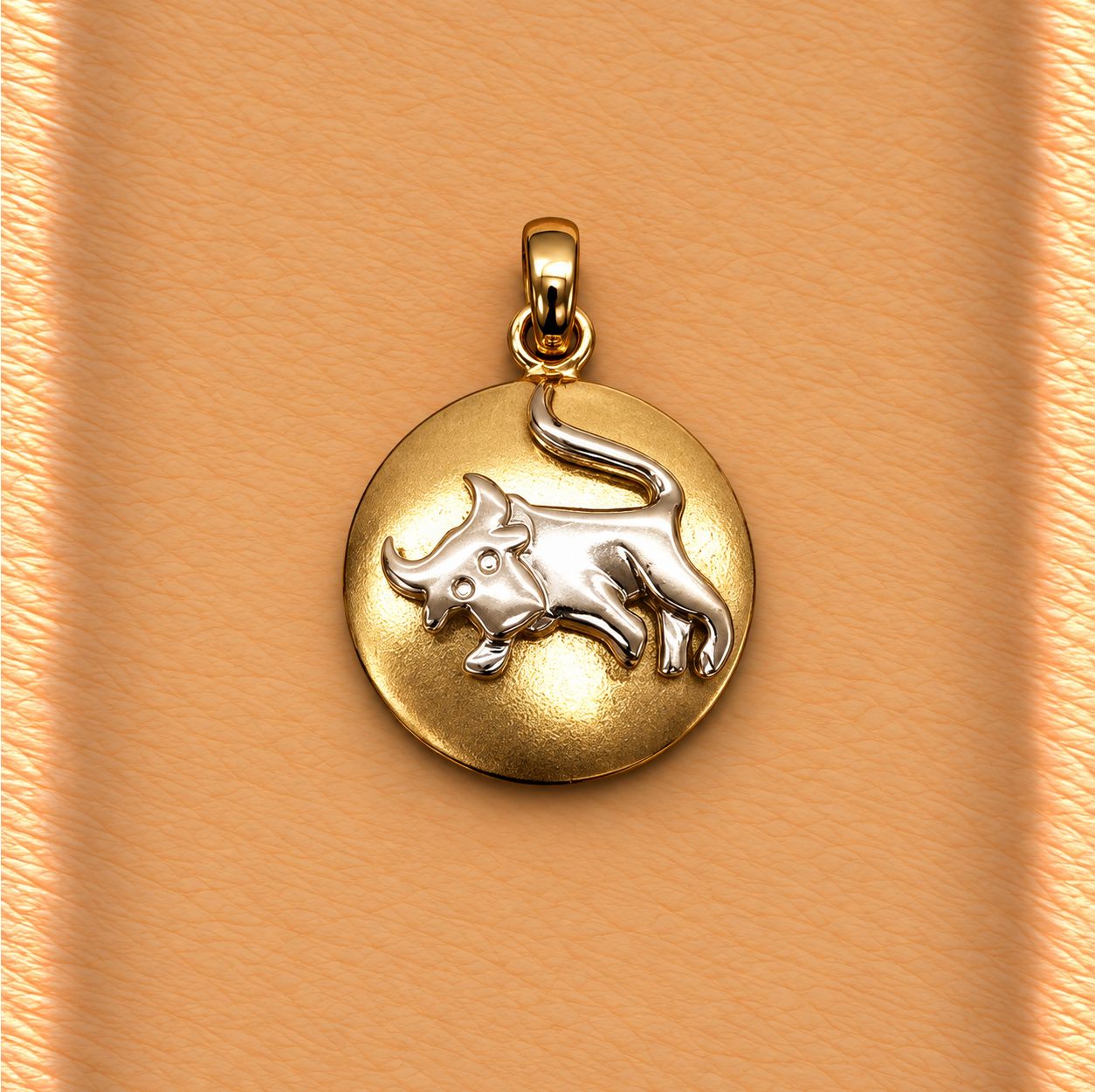 Gold Zodiac Pendants (1.8g), Material: Taurus
