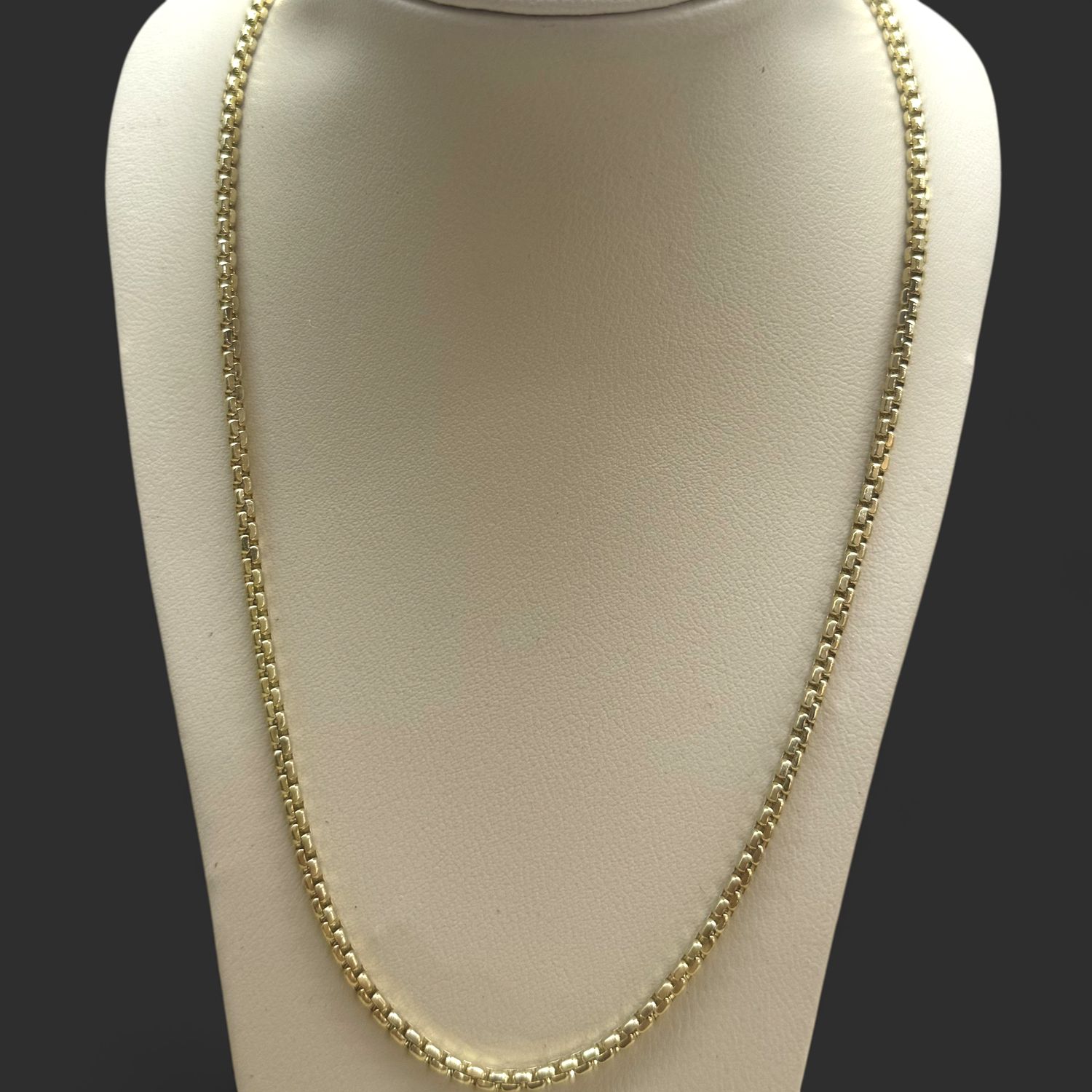 10kt 2.5mm HB YG 22in Chain