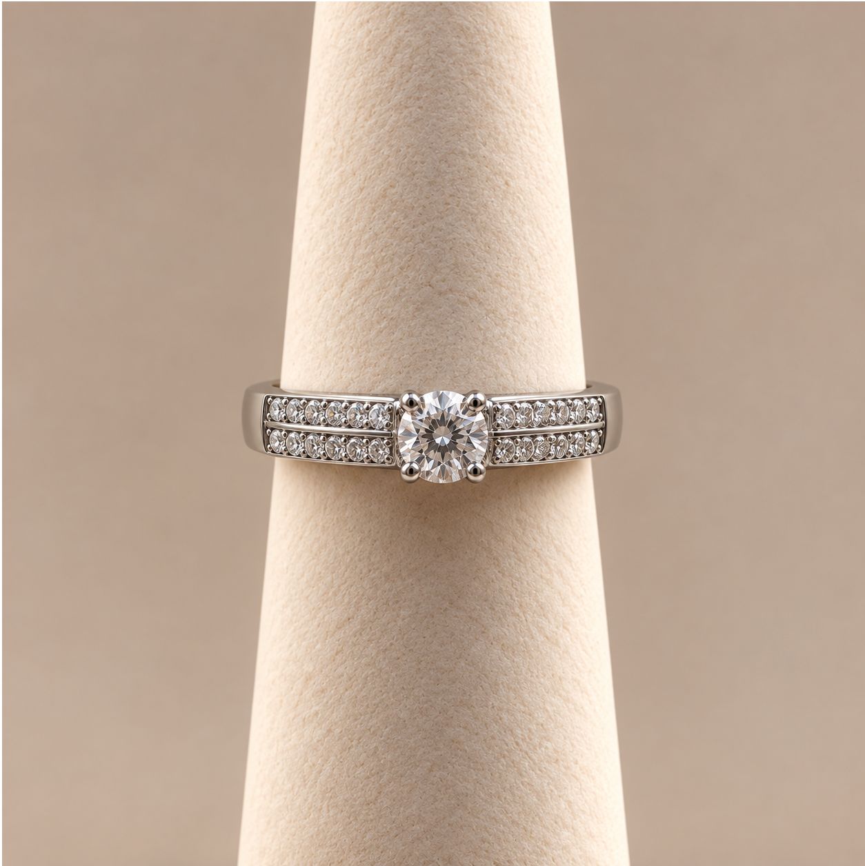 Vintage Double Row Diamond Ring