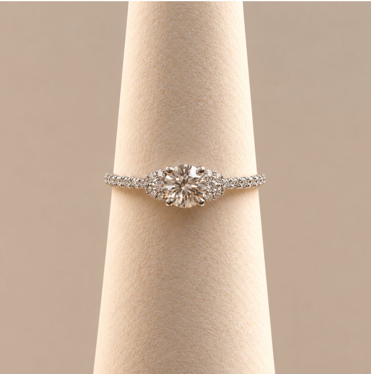 Round "Past, Present, Future"  Diamond Ring