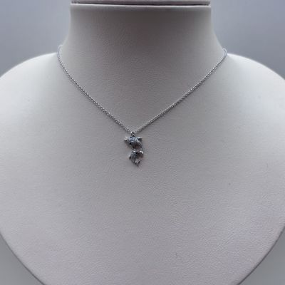 14KW Diamond Dolphin Mother &amp; Child Necklace Bassali