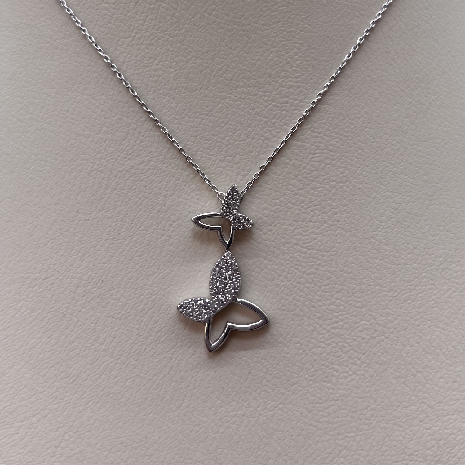 Elegant Butterfly Diamond Pendant