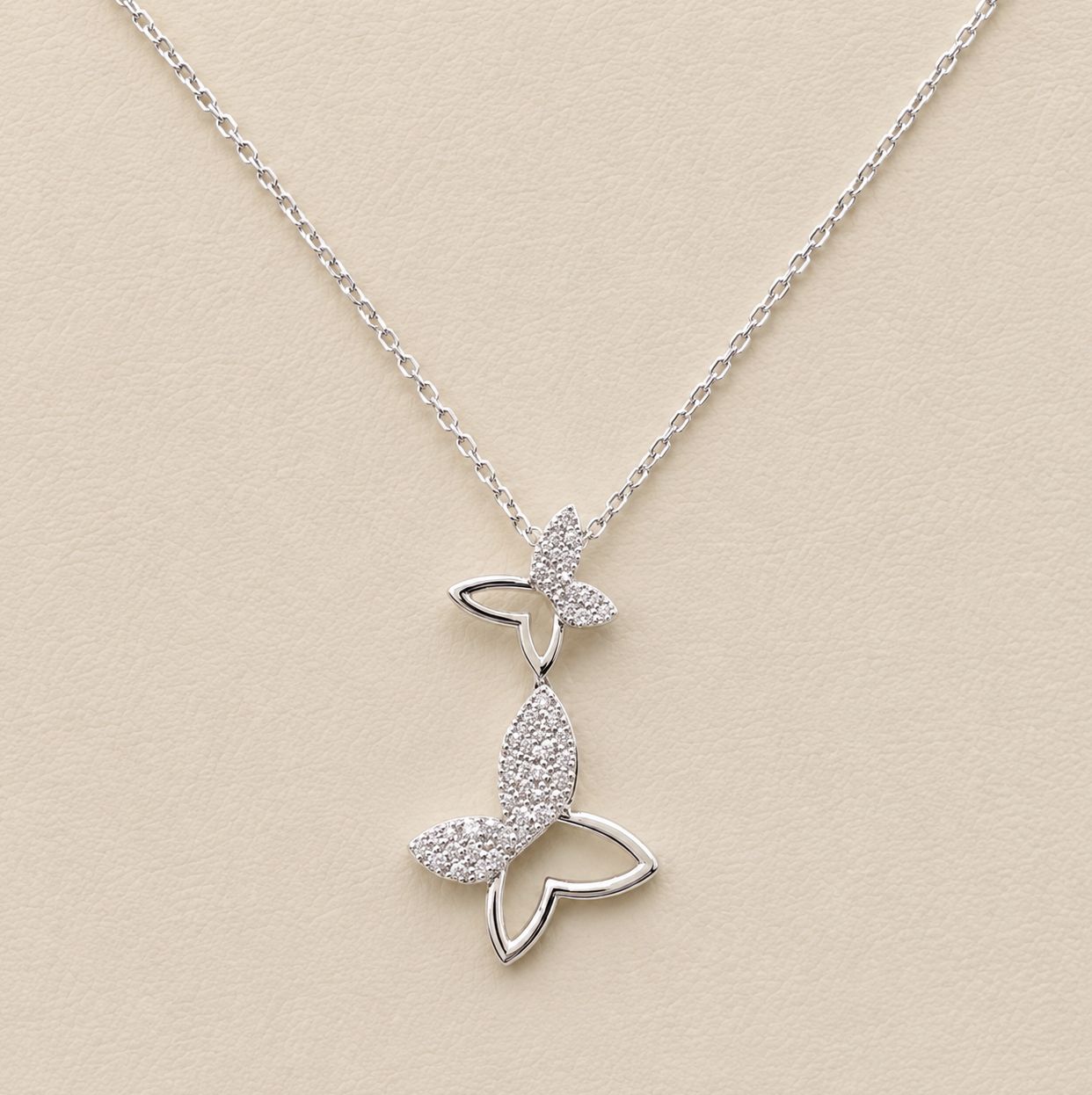 Elegant Butterflies Diamond Pendant