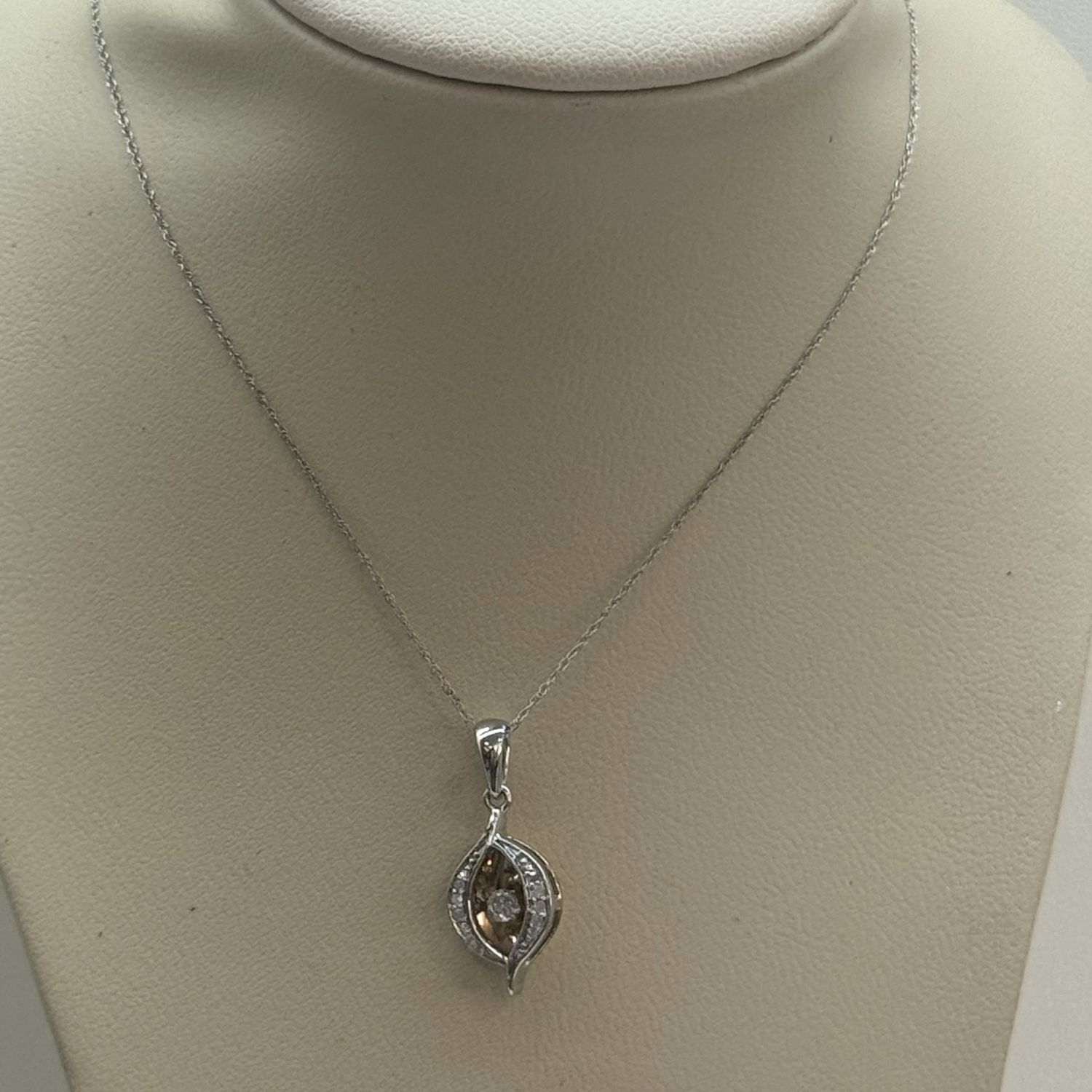 Diamond Fluttering Evil Eye Pendant