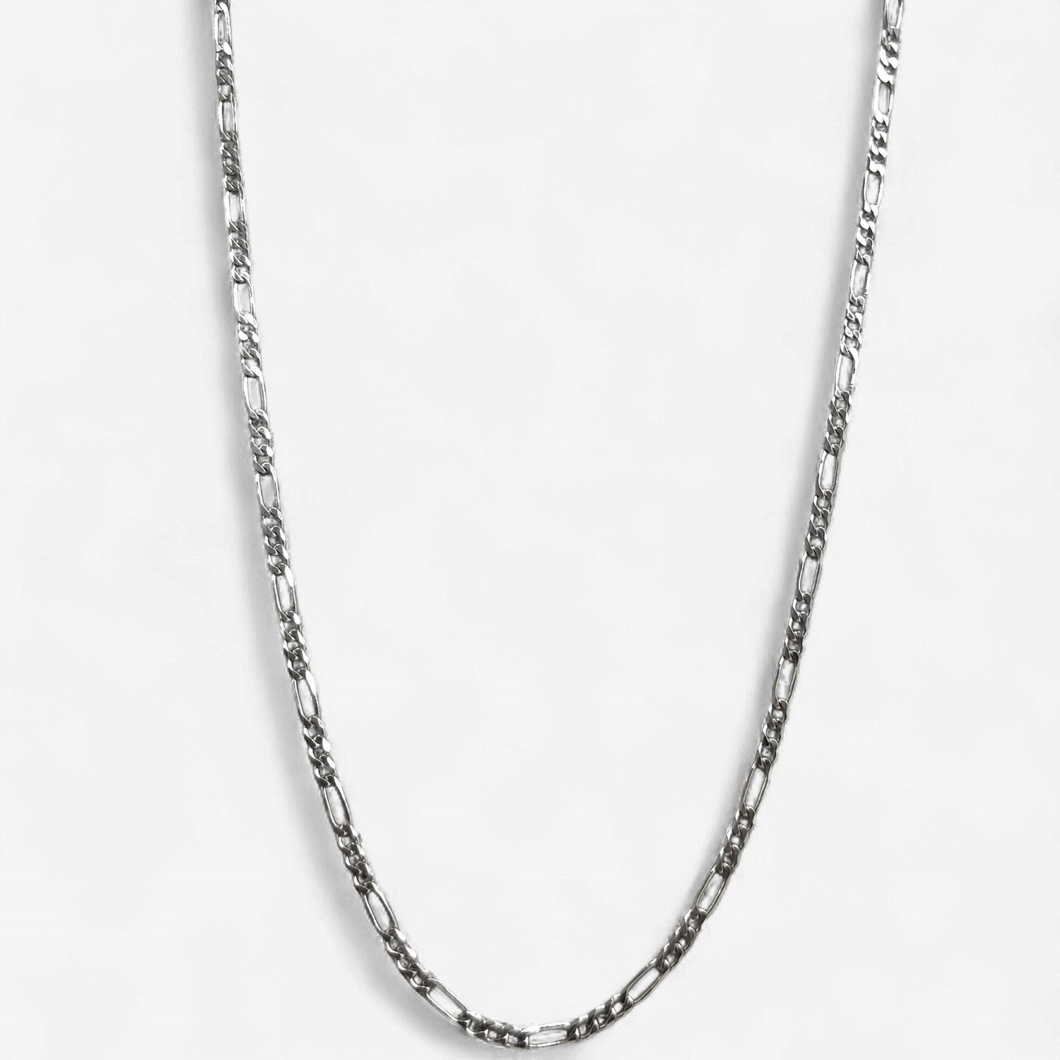10k White Gold Figaro Chain (4.7g) (20in)