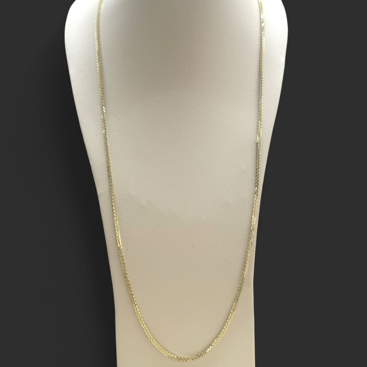 10kt 1.9MM SS Wheat 22in YG Chain