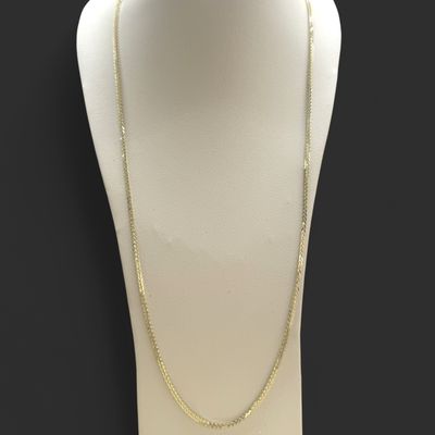 10kt 1.9MM SS Wheat 22in YG Chain