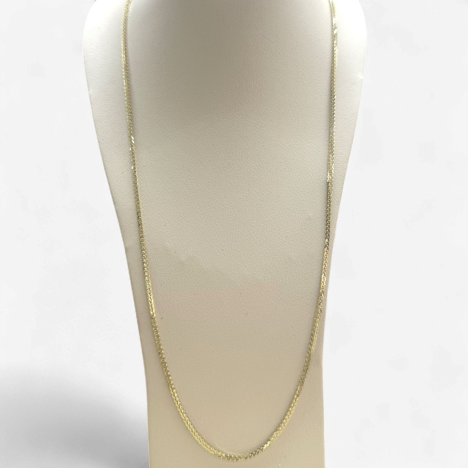 10k YG 1.9mm Square Wheat Chain (3.5g/22in)