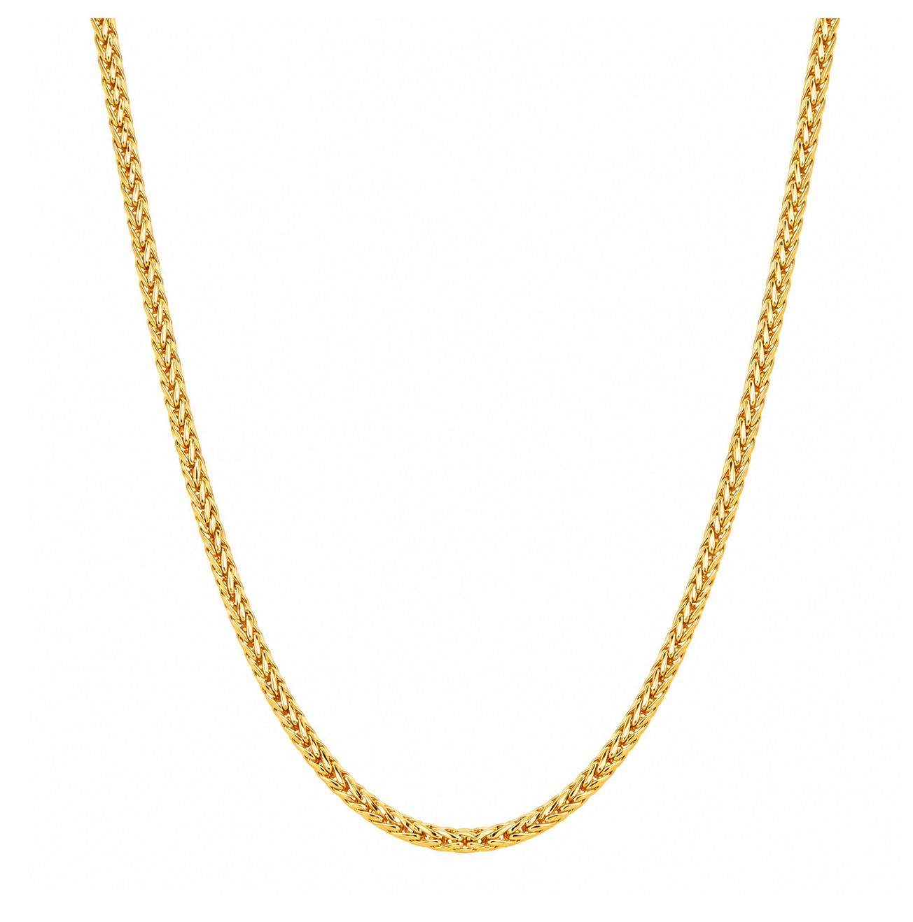 Gold 1.9mm Square Wheat Chain (3.5g)