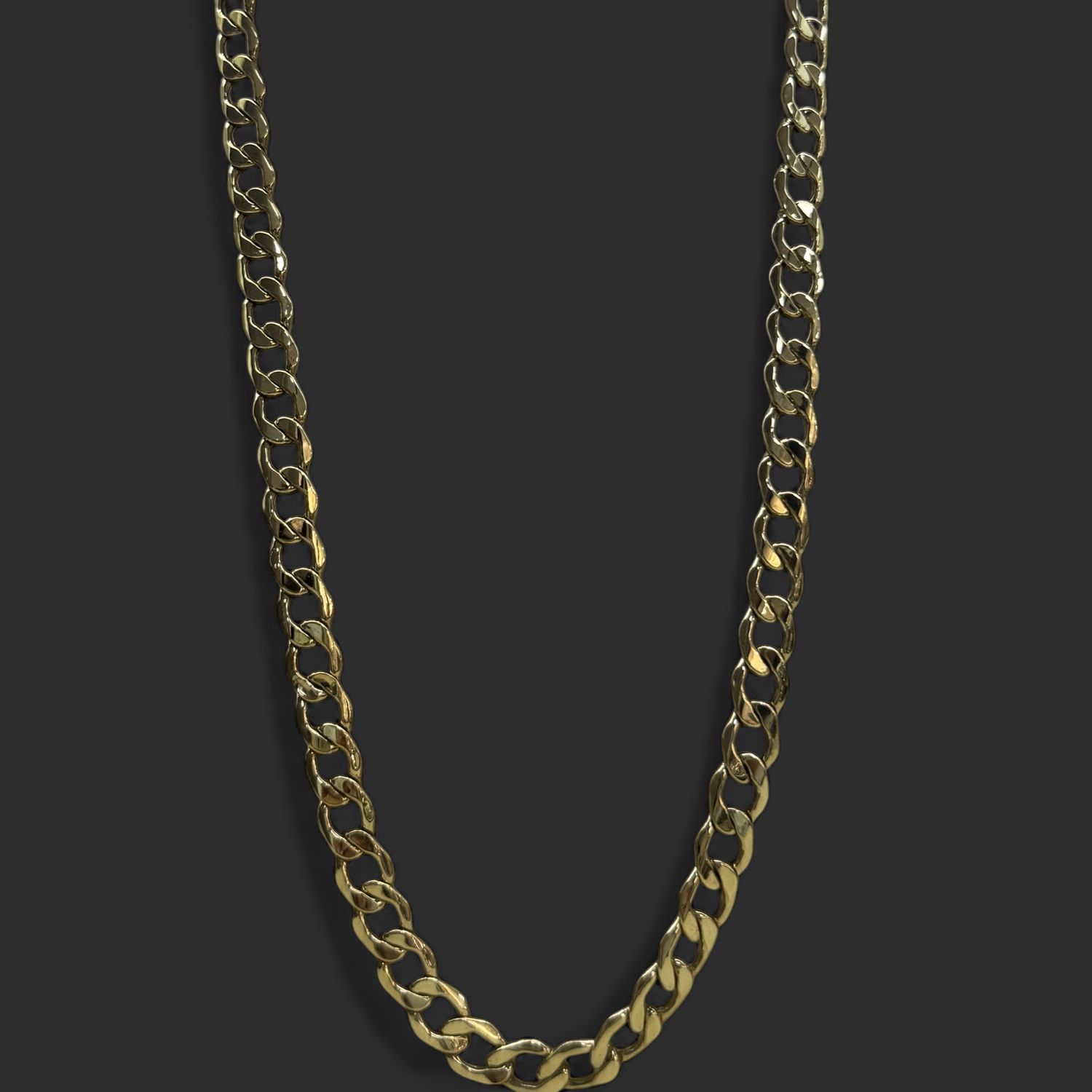 10kt 6.7MM HC AD 18IN YG Chain