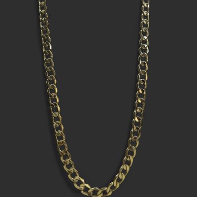 10kt 6.7MM HC AD 18IN YG Chain