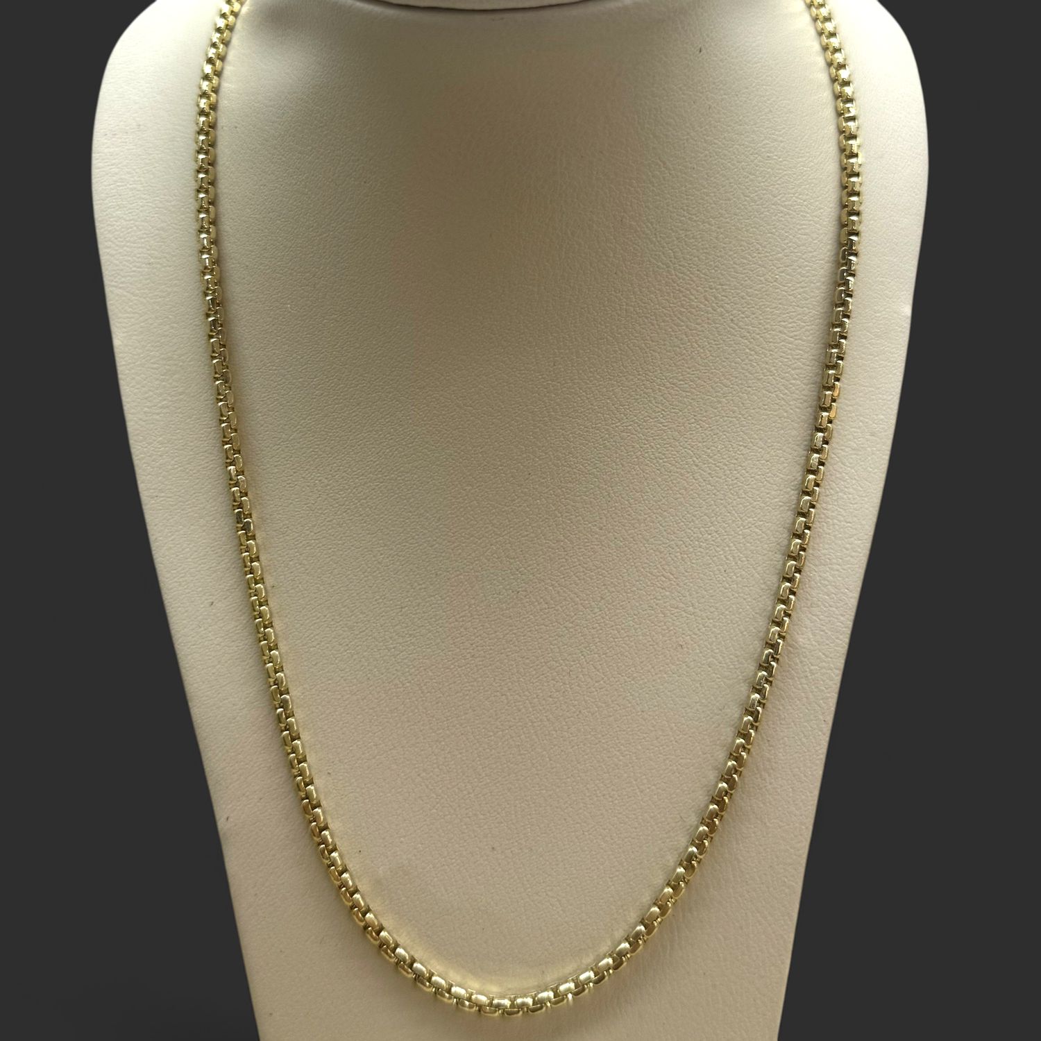 10kt 2.5mm HB YG 18in Chain